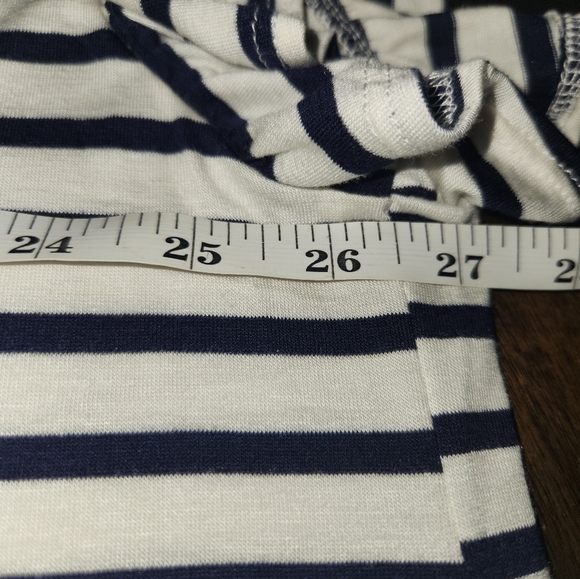 Gilli NWT White Navy Stripe Flutter Sleeve Top Made in USA Size 3X - Picture 7 of 8